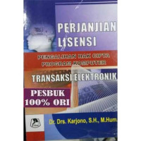 Image of PERJANJIAN LISENSI Pengalihan Hak Cipta Program Komputer TRANSASKI ELEKTRONIK