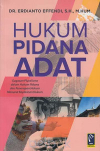 Image of Hukum Pidana Adat : Gagasan Pluralisme dalam Hukum Pidana dan Penerapan Hukum Menurut Keyakinan Hukum