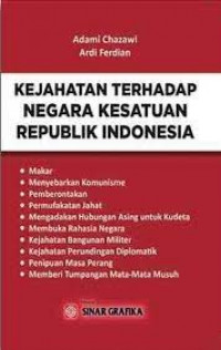 Image of Kejahatan Terhadap Negara Kesatuan Republik Indonesia