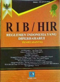 Image of RIB/HIR Reglemen Indonesia yang Diperbaharui dengan Penjelasan