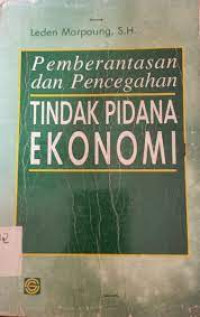 Image of Pemberantasan Dan Penceghan Tindak Pidana Ekonomi