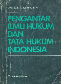 Image of Pengantar Ilmu Hukum dan Tata Hukum Indonesia