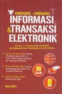 Image of Undang-Undang Informasi & Transaksi Elektronik