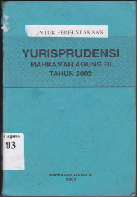 Image of Yurisprudensi Mahkamah Agung RI Tahun 2002