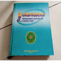 Image of Yurisprudensi Mahkamah Agung RI Tahun 2003