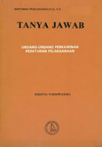 Image of TANYA JAWAB UNDANG-UNDANG PERKAWINAN PERATURAN PELAKSANAAN
