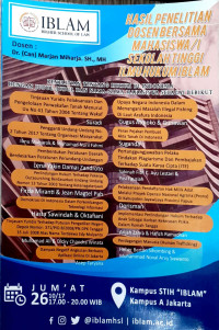 Image of Hasil Penelitian Dosen Bersama Mahasiswa/i Sekolah Tinggi Ilmu Hukum IBLAM : Tentang Hukum di Indonesia